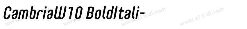 CambriaW10 BoldItali字体转换